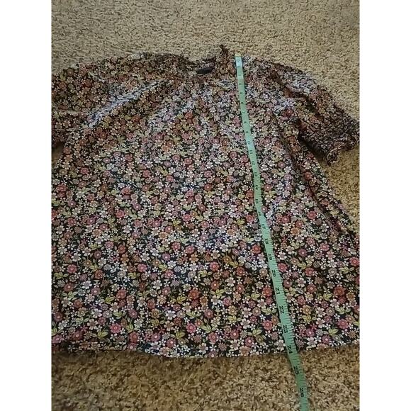 J Crew Womens Size Small Smocked Puff Sleeve Blouse Cotton Poplin Top Floral - Picture 4 of 11